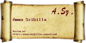 Amma Szibilla névjegykártya
